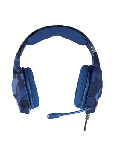 Trust GXT 322B Carus Auricolare Cablato A Padiglione Giocare Nero, Blu