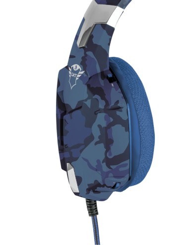 Trust GXT 322B Carus Auricolare Cablato A Padiglione Giocare Nero, Blu