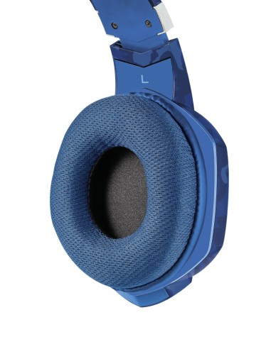 Trust GXT 322B Carus Auricolare Cablato A Padiglione Giocare Nero, Blu