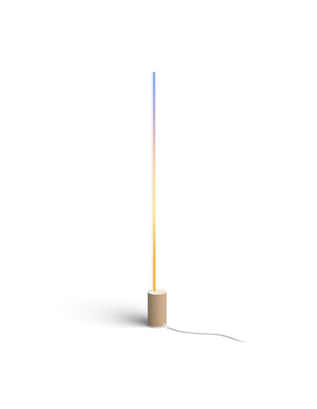 Philips Hue White and Color ambiance Gradient Signe Lampada Smart da Terra Effetto Legno