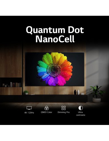 LG QNED 55'' Serie QNED82 55QNED826RE, TV 4K, 4 HDMI, SMART TV 2023