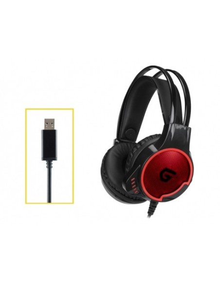 Conceptronic ATHAN U1 Auricolare Cablato A Padiglione Giocare USB tipo A Nero