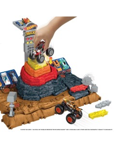 Hot Wheels Monster Trucks Arena Smashers Bone Shaker Ultimate Crush Yard Playset 2
