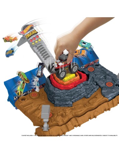 Hot Wheels Monster Trucks Arena Smashers Bone Shaker Ultimate Crush Yard Playset