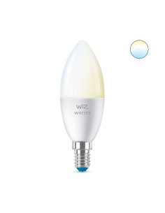 WiZ Lampadina Smart Dimmerabile Luce Bianca da Calda a Fredda Attacco E14 40W Candela