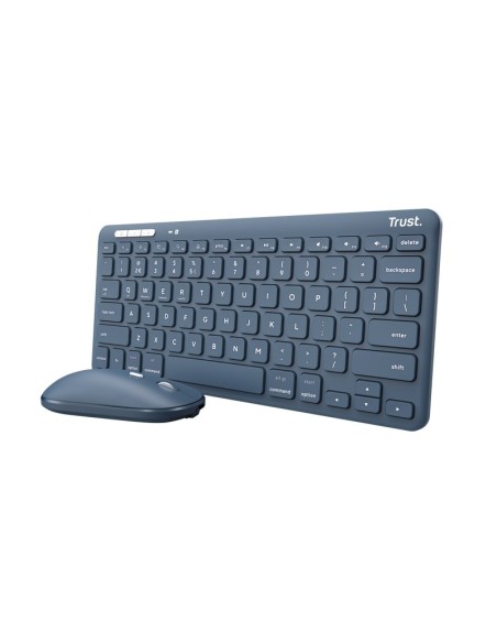 Trust Lyra tastiera Mouse incluso RF senza fili + Bluetooth QWERTY Italiano Blu