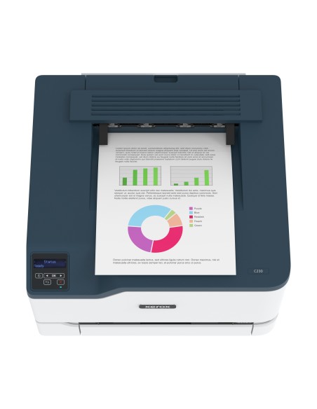 Xerox C230 A4 22 ppm Stampante fronte retro wireless PS3 PCL5e 6 2 vassoi Totale 251 fogli
