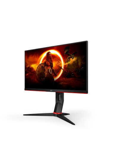 AOC G2 Q24G2A BK Monitor PC 60,5 cm (23.8") 2560 x 1440 Pixel Nero, Rosso