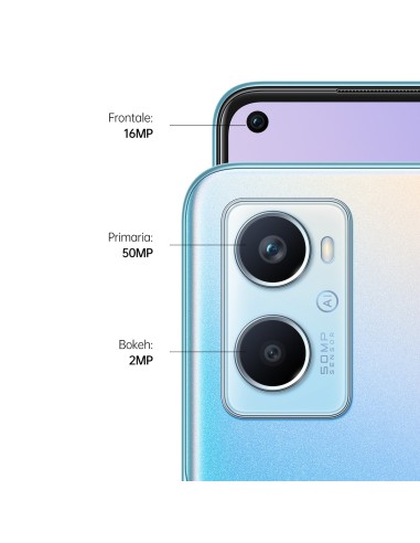 OPPO A96 Smartphone, NFC, Fotocamera principale da 50 Mp+AI e frontale da 16Mp, Display 6.59” 90HZ, 5000mAh, RAM 8GB+128GB