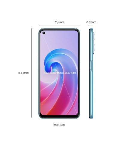 OPPO A96 Smartphone, NFC, Fotocamera principale da 50 Mp+AI e frontale da 16Mp, Display 6.59” 90HZ, 5000mAh, RAM 8GB+128GB
