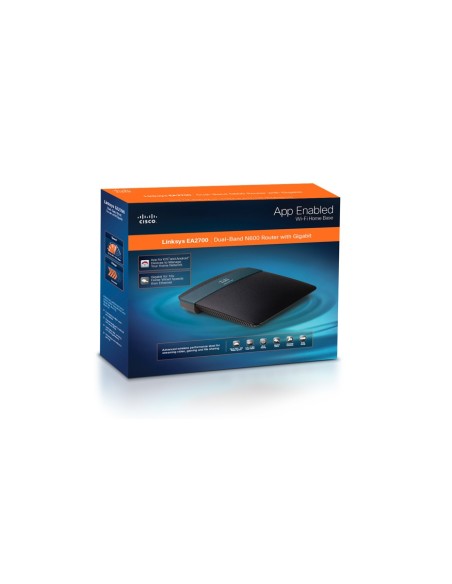 Linksys EA2700 router wireless Gigabit Ethernet Nero