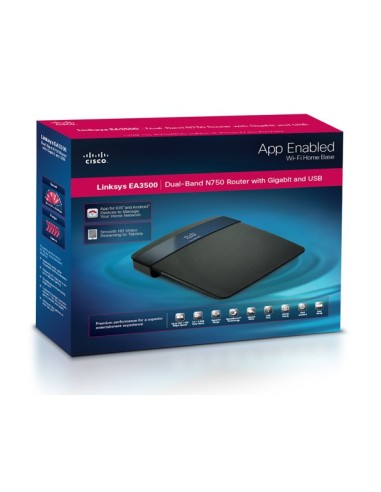Linksys EA3500 router wireless Gigabit Ethernet Nero