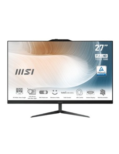 MSI Modern 12M-023EU Intel® Core™ i7 68,6 cm (27") 1920 x 1080 Pixel 8 GB DDR4-SDRAM 512 GB SSD PC All-in-one Windows 11 Home
