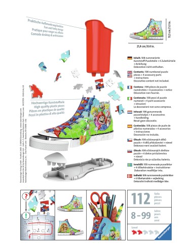 Ravensburger Super Mario Sneaker Puzzle 3D 108 pz