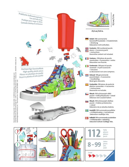 Ravensburger Super Mario Sneaker Puzzle 3D 108 pz