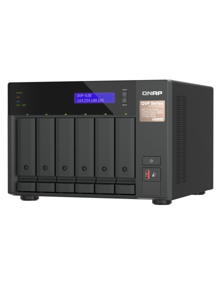 QNAP QVP-63B server NAS e di archiviazione Tower Collegamento ethernet LAN Nero