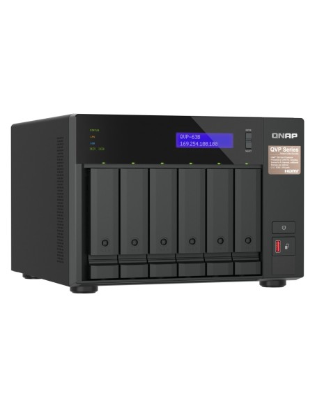 QNAP QVP-63B server NAS e di archiviazione Tower Collegamento ethernet LAN Nero