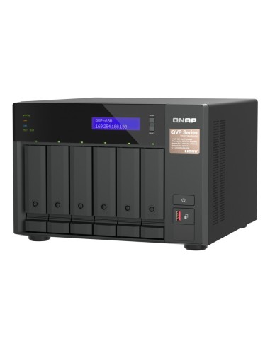 QNAP QVP-63B server NAS e di archiviazione Tower Collegamento ethernet LAN Nero
