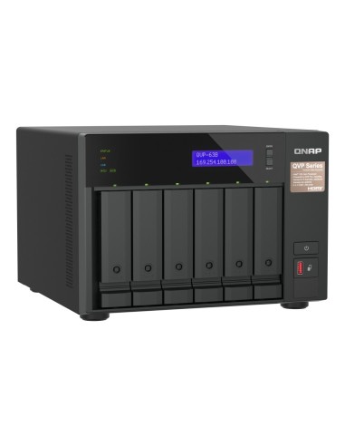 QNAP QVP-63B server NAS e di archiviazione Tower Collegamento ethernet LAN Nero