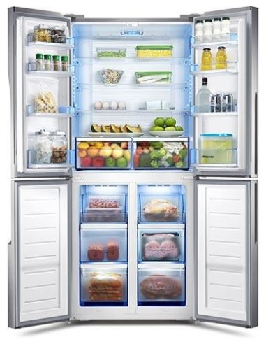 Hisense RQ562N4AC1 frigorifero side-by-side Libera installazione 432 L Acciaio inossidabile