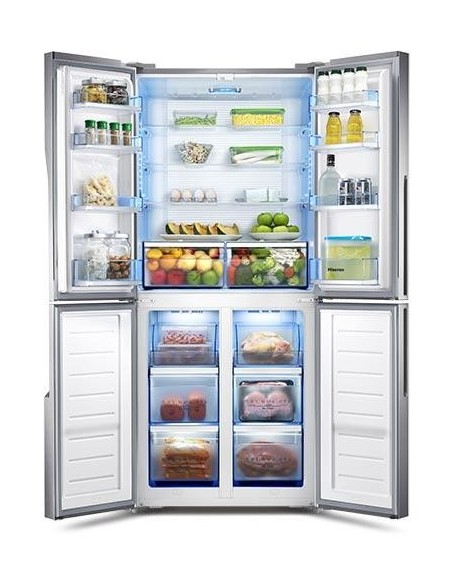 Hisense RQ562N4AC1 frigorifero side-by-side Libera installazione 432 L Acciaio inossidabile
