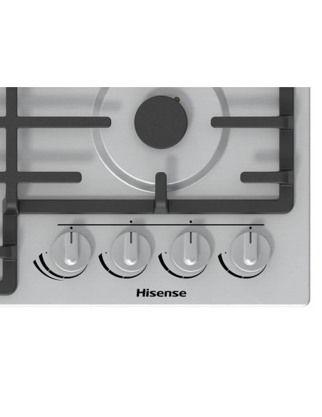 Hisense GM663X piano cottura Metallico Da incasso Gas 4 Fornello(i)