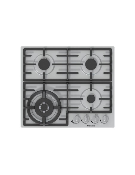 Hisense GM663X piano cottura Metallico Da incasso Gas 4 Fornello(i)