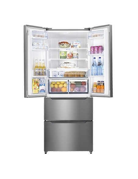 Hisense RF489N4BC1 frigorifero side-by-side Libera installazione 378 L Acciaio inossidabile