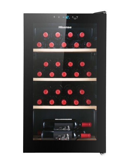 Hisense RW30D4AJ0 cantina vino Cantinetta vino con compressore Libera installazione Nero 30 bottiglia bottiglie