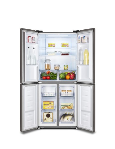 Hisense RQ515N4AD1 frigorifero side-by-side Libera installazione 394 L E Acciaio inossidabile