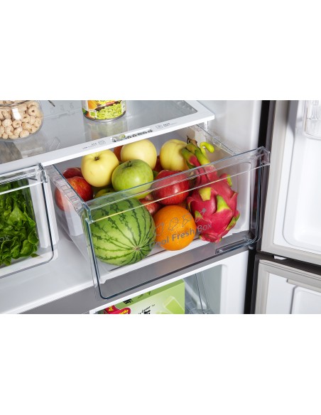 Hisense RQ515N4AD1 frigorifero side-by-side Libera installazione 394 L E Acciaio inossidabile