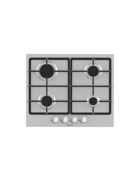 Hisense GM643XF piano cottura Acciaio inossidabile Da incasso Gas 4 Fornello(i)