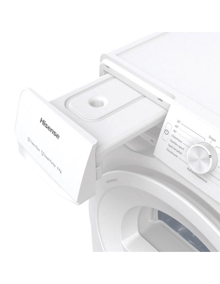 Hisense DHGE901 asciugatrice Libera installazione Caricamento frontale 9 kg A++ Bianco