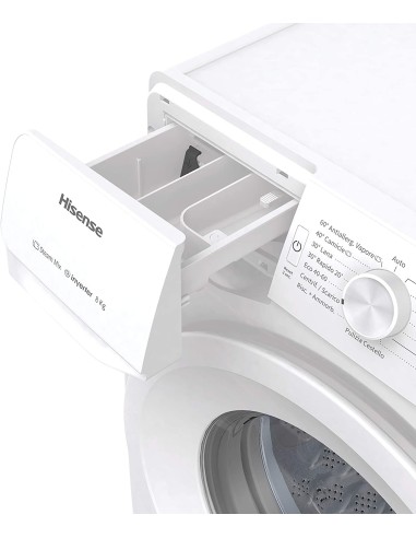 Hisense WFGE801439VM lavatrice Caricamento frontale 8 kg 1400 Giri min A Bianco