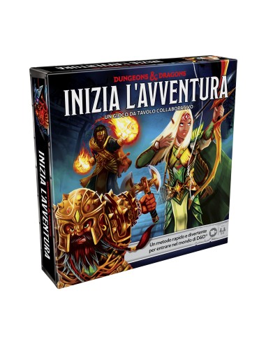 Hasbro Gaming Dungeons & Dragons Inizia L'Avventura, gioco da tavolo cooperativo a tema D&D, per principianti