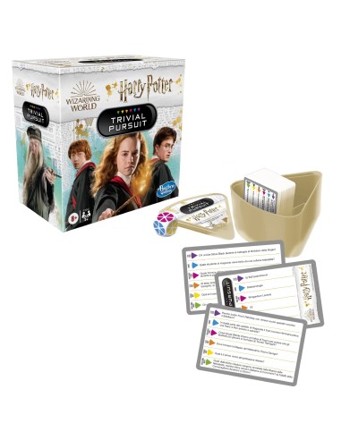 Hasbro Gaming Trivial Pursuit Harry Potter (gioco in scatola, Gaming), sfida trivial in versione compatta per 2 o più