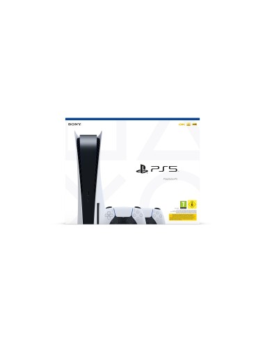 Sony PlayStation 5 - Bundle 2 Controller Wireless DualSense 825 GB Wi-Fi Nero, Bianco