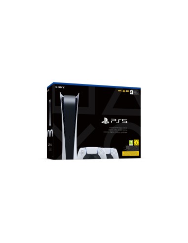 Sony PlayStation 5 Digital Edition + 2 DualSense 825 GB Wi-Fi Nero, Bianco