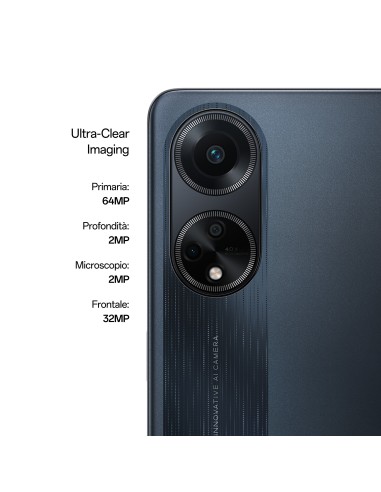 OPPO A98 5G Smartphone, AI Tripla fotocamera 64+2+2MP, Selfie 32MP, Display 6.72” 120HZ LDC FHD+, 5000mAh, RAM 8(Esp