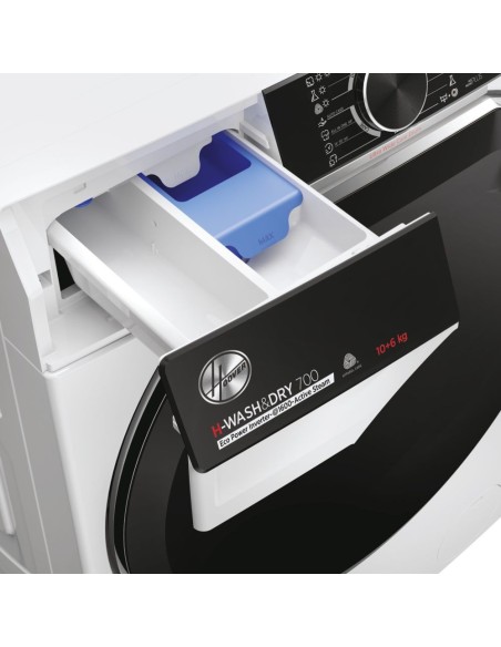 Hoover 31018975 H7D 6106MBC-S lavasciuga Libera installazione Caricamento frontale Bianco
