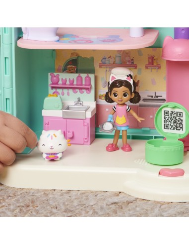Gabby's Dollhouse , set Lunch and Munch Kitchen con 2 personaggi giocattolo, accessori e mobile, giocattolo per bambini dai 3