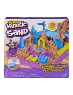 Kinetic Sand , Playset Regno di Sabbia, 1,13 kg di Sabbia Effetto Spiaggia, Formine e Accessori, Giochi Creativi per Bambini e