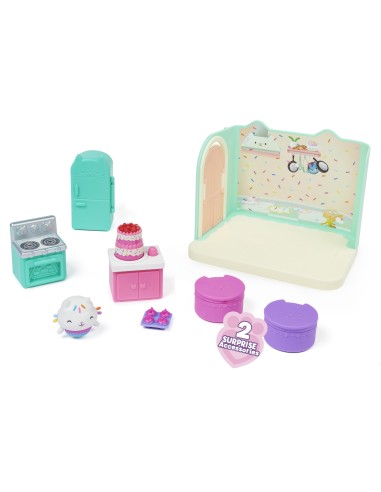 Gabby's Dollhouse , La cucina di gattino Dolcetto, mini playset stanze della casa, giochi per bambini dai 3 anni in su