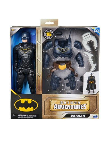 DC Comics , Action Figure Batman Adventures, Supereroe Giocattolo in Scala, Personaggio Batman Alto 30 cm, Supereroe con 16