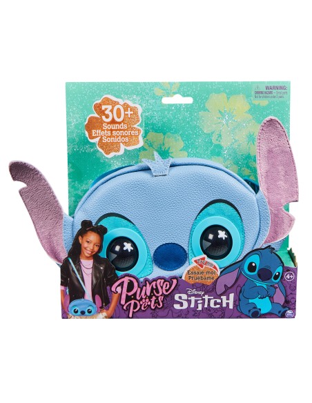 Purse Pets , Disney Stitch, giocattolo interattivo e borsetta con oltre 30 suoni e reazioni, borsetta a tracolla, giocattoli