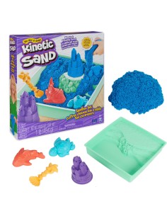 Kinetic Sand , Playset Castelli di Sabbia, Sabbia cinetica con Vaschetta, Sabbia Magica, Sabbia Colorata a Sorpresa 454gr, 3