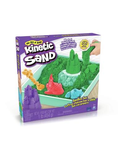 Kinetic Sand , Playset Castelli di Sabbia, Sabbia cinetica con Vaschetta, Sabbia Magica, Sabbia Colorata a Sorpresa 454gr, 3