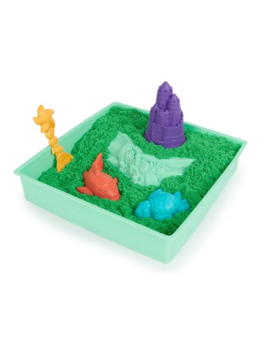 Kinetic Sand , Playset Castelli di Sabbia, Sabbia cinetica con Vaschetta, Sabbia Magica, Sabbia Colorata a Sorpresa 454gr, 3