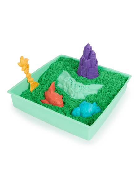 Kinetic Sand , Playset Castelli di Sabbia, Sabbia cinetica con Vaschetta, Sabbia Magica, Sabbia Colorata a Sorpresa 454gr, 3