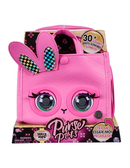 Purse Pets BORSETTA Tote Perfect in versione coniglietto | borsetta interattiva per bambina con oltre 30 suoni e reazioni,